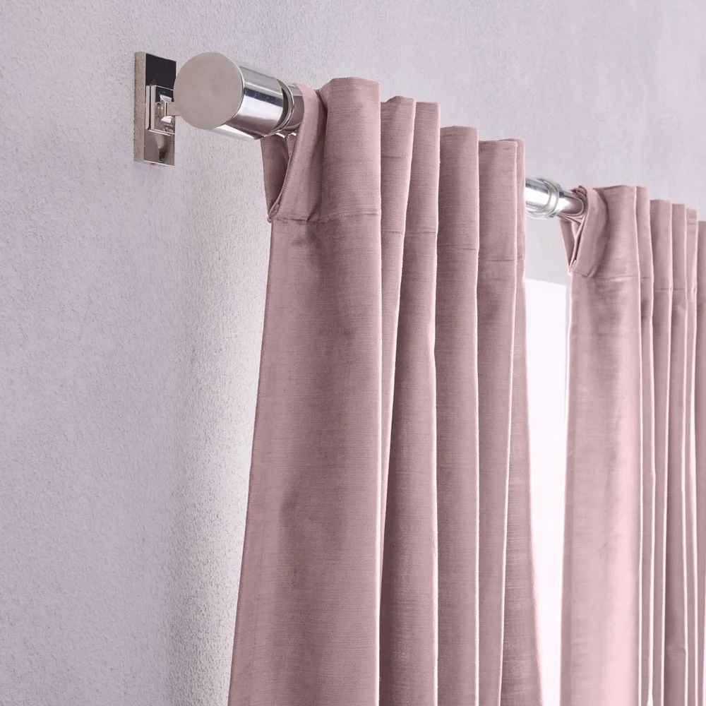 West Elm Dusty Mauve Velour Curtain Set (48”x108”)